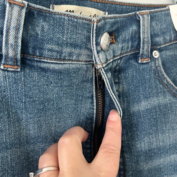 Madewell Women's Flared Wide Leg Crop Raw Hem Medium Wash Denim Jeans 29 New - Picture 4 of 9